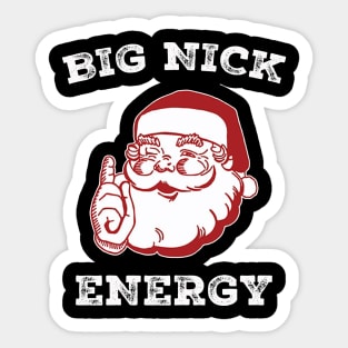 Big Nick Energy Christmas Retro Groovy Funny Santa Sticker
